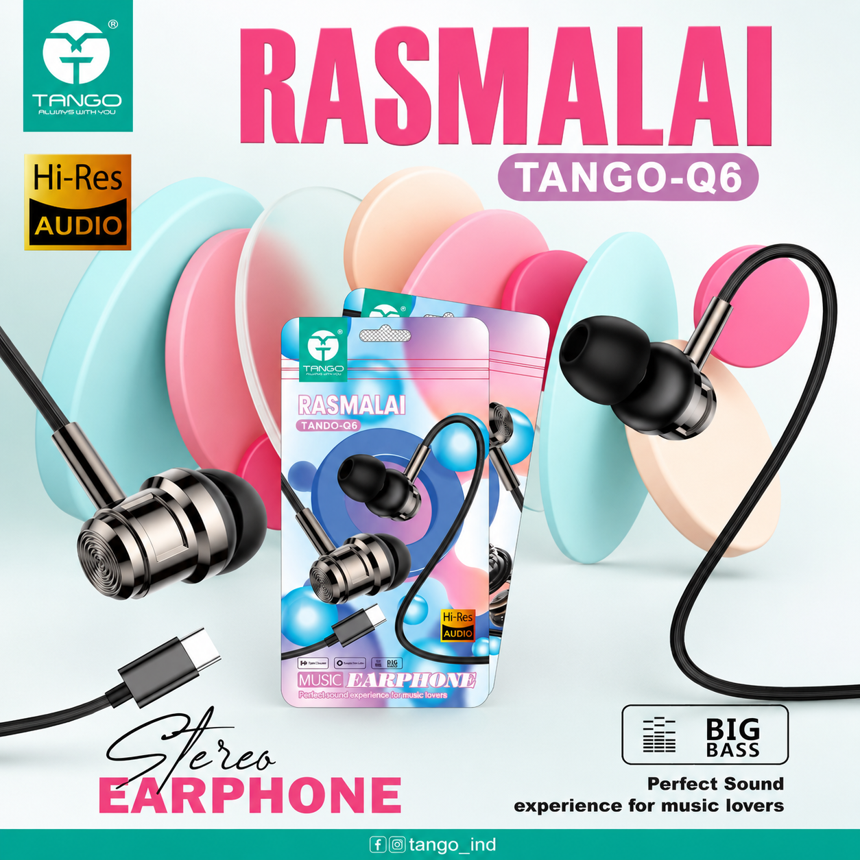 TANGO Type-C Stereo Earphones - Tango-Q6