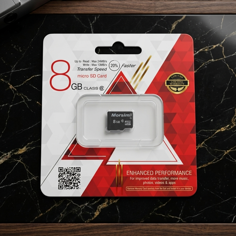 Morsim 8GB Micro SDHC Memory Card (Class 6) – 20% Faster
