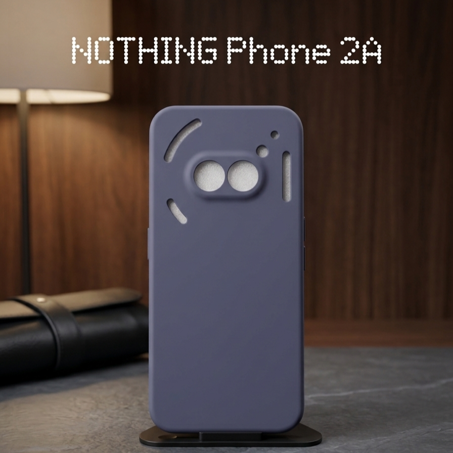 Premium Matte Silicone Back Cover for Nothing Phone 2A - Slate Blue