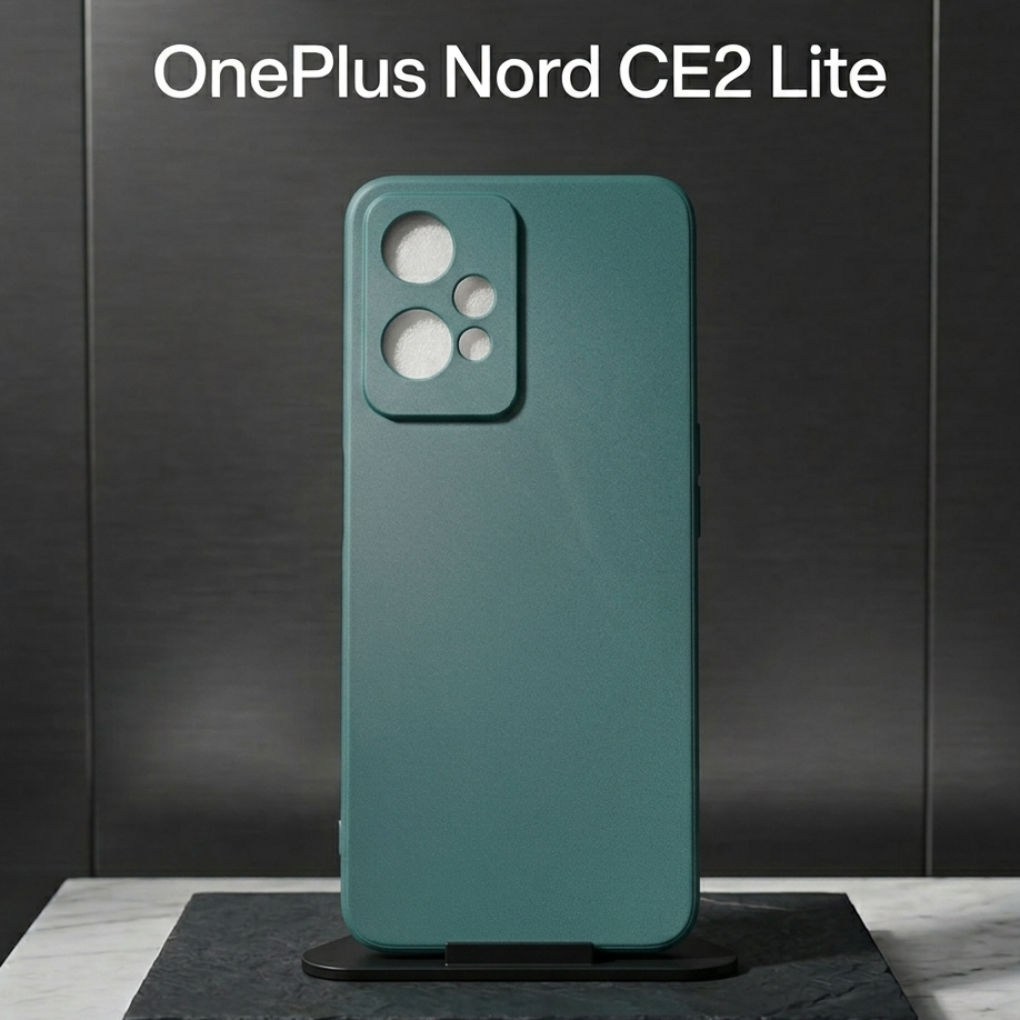 Premium Matte Silicone Back Cover for OnePlus Nord CE2 Lite - Navy Blue/Black/Green