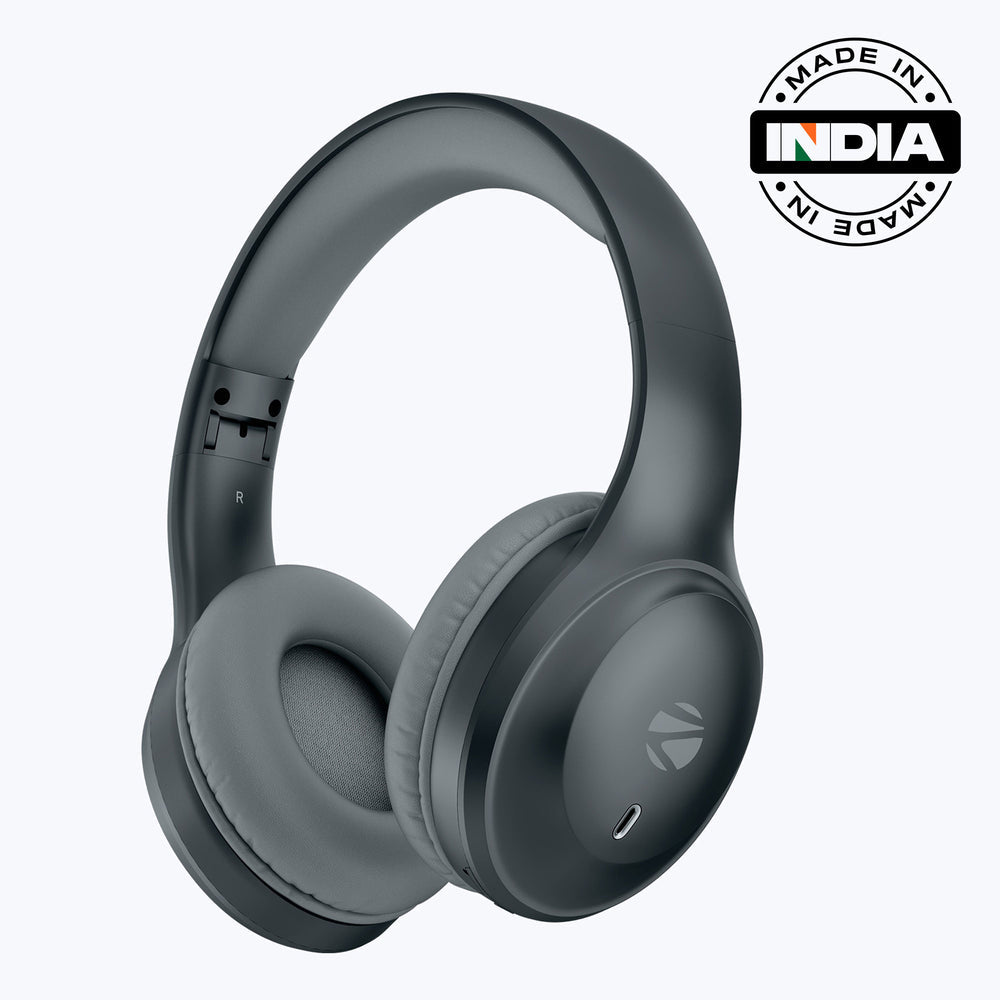 Zebronics Zeb Paradise Neo Wireless Bluetooth Headphones - Grey