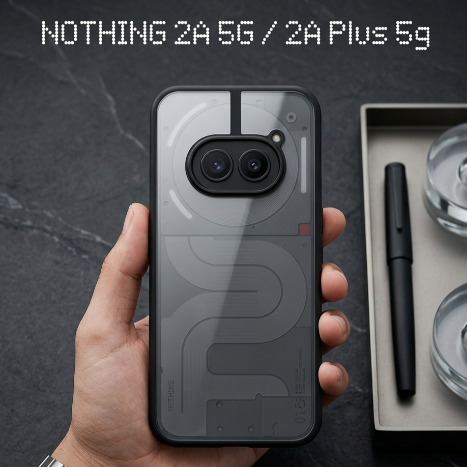 Premium Clear Matte Case with Black Shockproof Bumper for NOTHING Phone 2A 5G & 2A Plus 5G