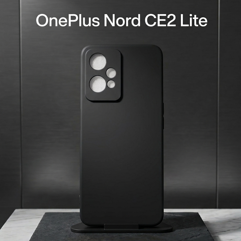 Premium Matte Silicone Back Cover for OnePlus Nord CE2 Lite - Navy Blue/Black/Green