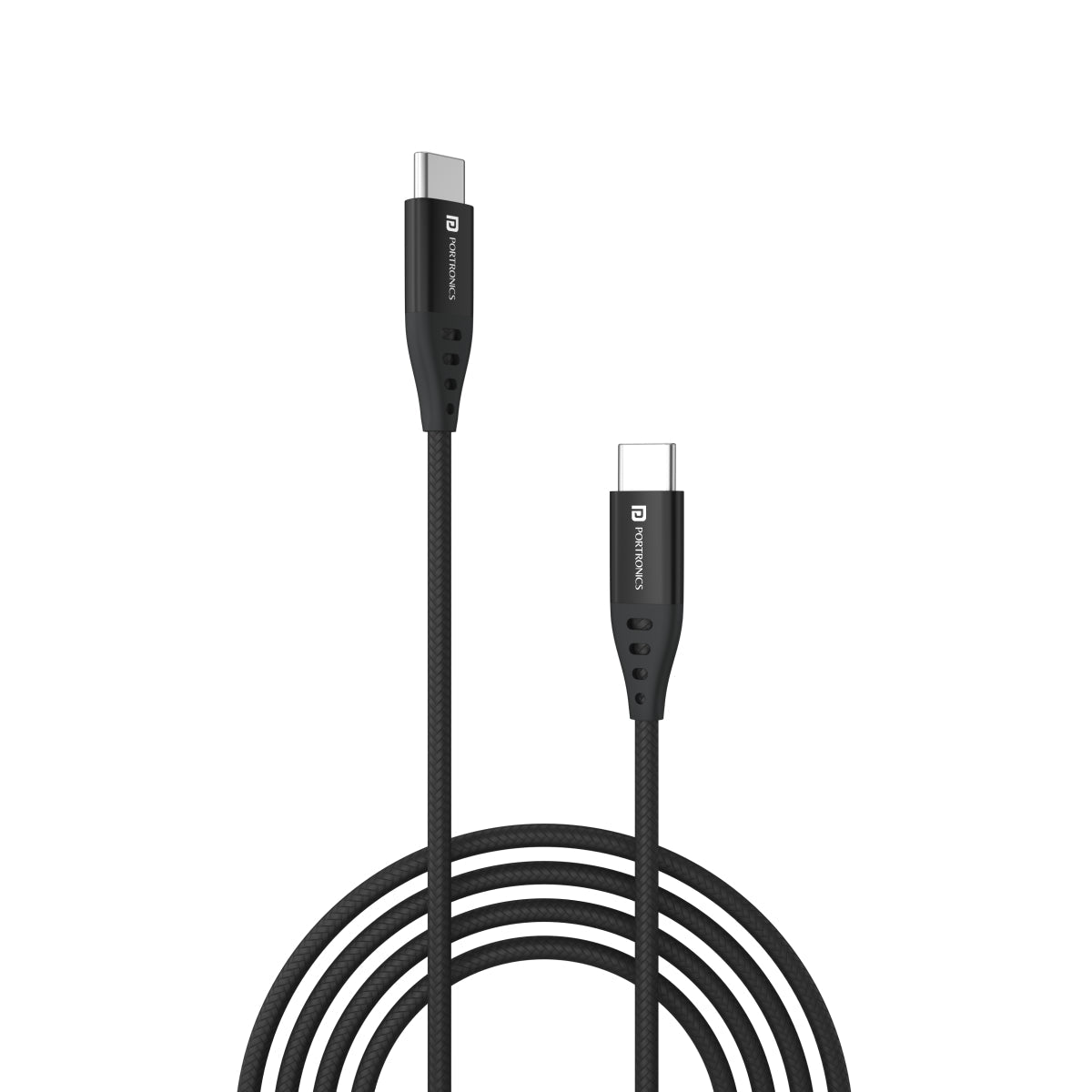 Portronics Konnect C1 Type-C to Type-C Fast Charging Cable 1M Black – POR 1646