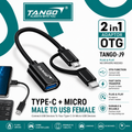TANGO 2-in-1 OTG Adapter Type-C + Micro USB to USB Female – J9