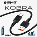 SMG KOBRA USB-A to Type-C Fast Charging Cable 45W Black - SG-CB59