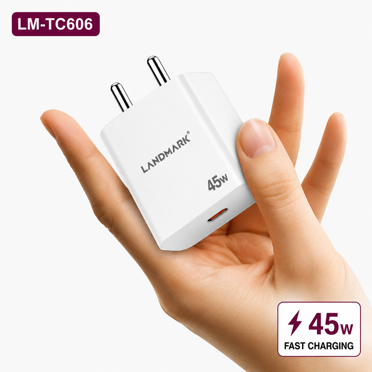 LANDMARK USB-C 45W Fast Power Adapter OG Series 26 White – LM-TC606