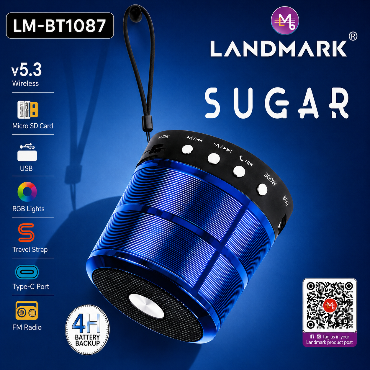 LANDMARK Sugar Wireless Bluetooth Speaker – LM-BT1087