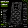 Diamond Texture Shockproof Back Case for Poco M8 Pro – Black