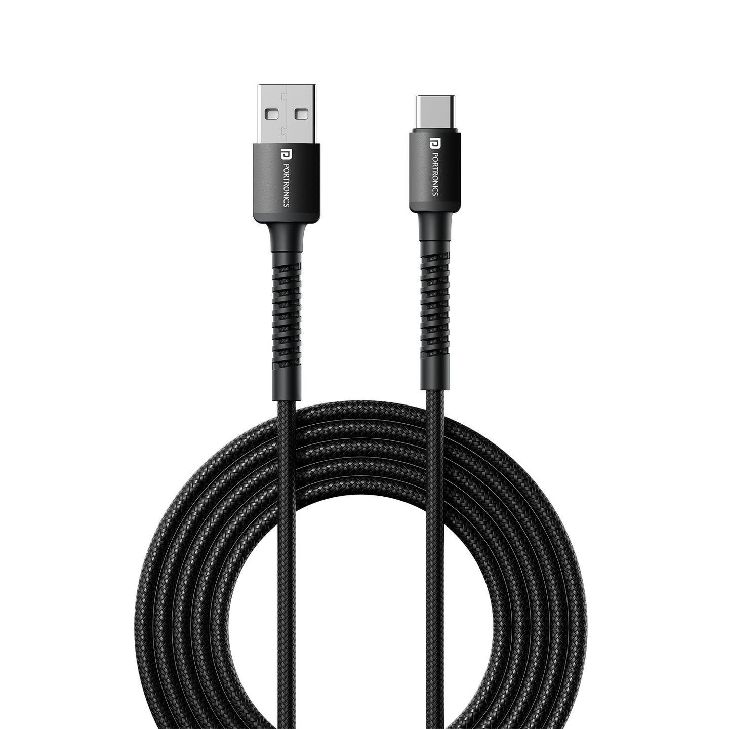 Portronics Konnect X USB-A to Type C Cable White/Black - POR 2138