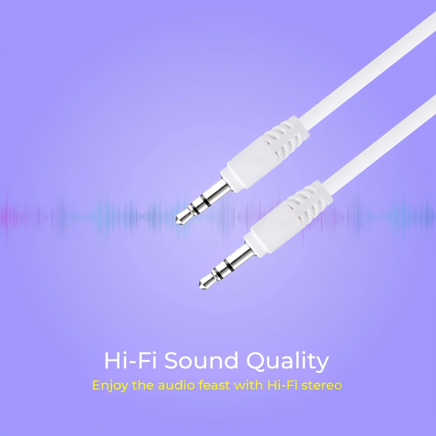 ERD 3.5mm Male to Male AUX Audio Cable 1M White - UC-201