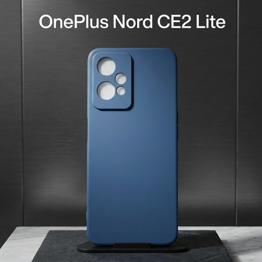 Premium Matte Silicone Back Cover for OnePlus Nord CE2 Lite - Navy Blue/Black/Green