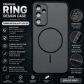 Samsung Galaxy A34 5G Ring Design Back Cover – Space Grey
