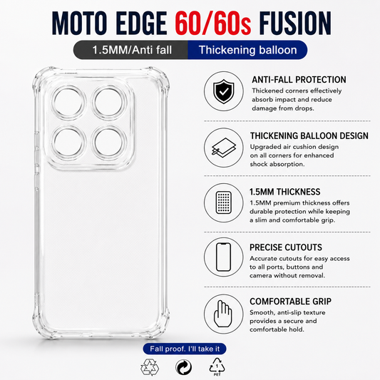 Moto Edge 60 Fusion 5G / 60 / 60s Transparent Anti-Fall Back Cover