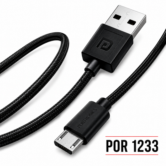 Portronics Konnect B USB-A to Micro USB Cable Black – POR-1233