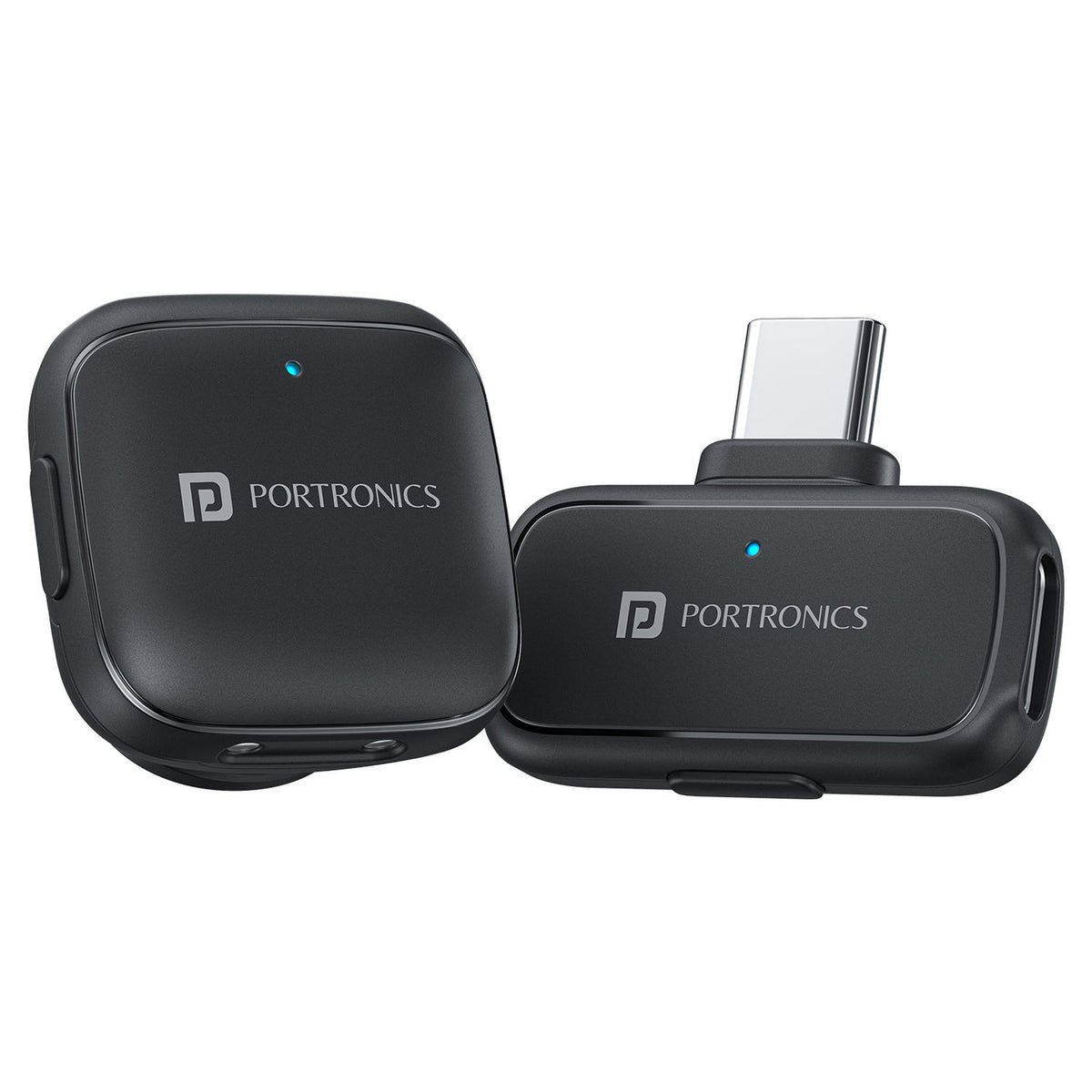 Portronics VlogMate C POR 2762 Black Wireless Microphone for Type-C Smartphones