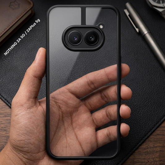Premium Clear Matte Case with Black Shockproof Bumper for NOTHING Phone 2A 5G & 2A Plus 5G