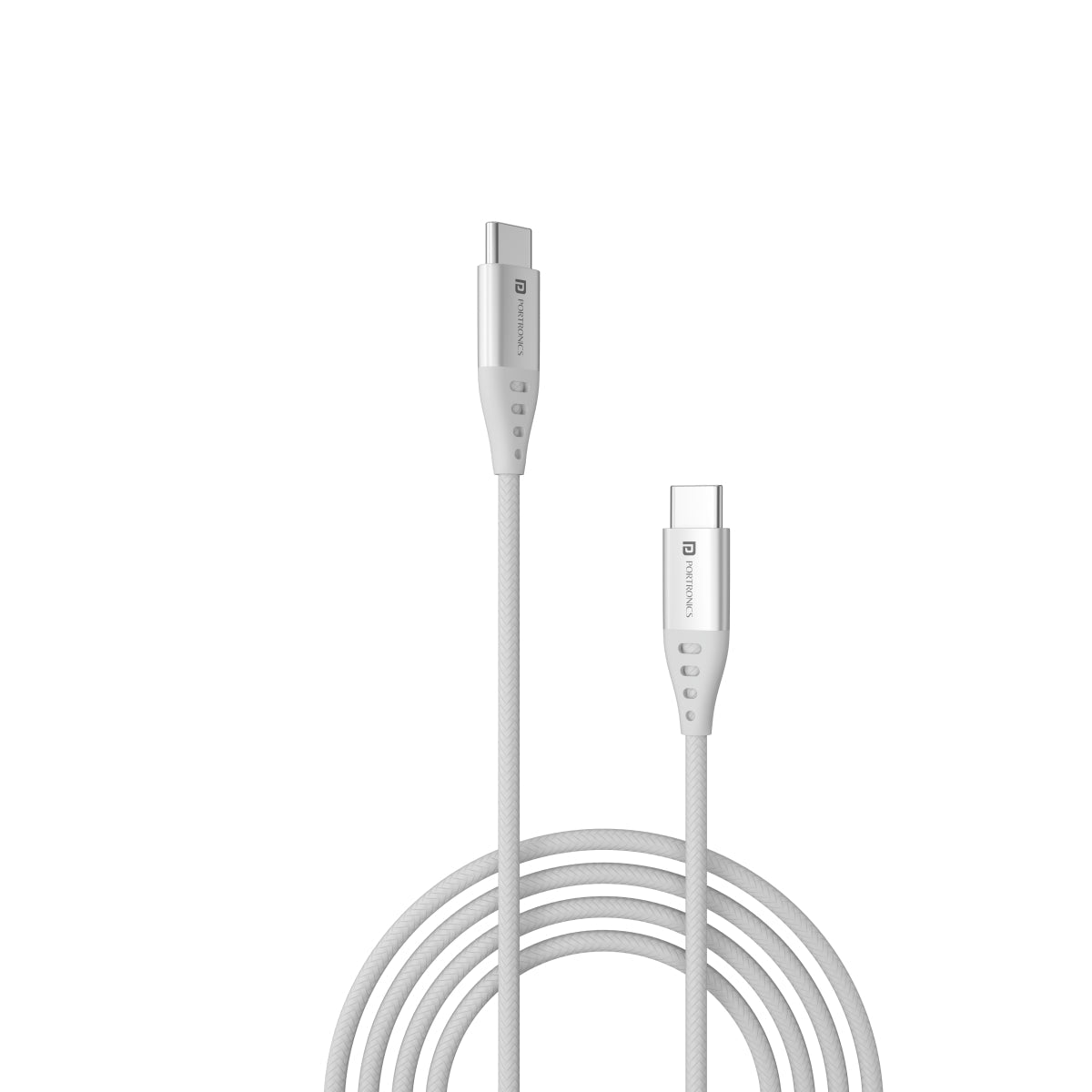 Portronics Konnect C1 Type-C to Type-C Fast Charging Cable 1M White – POR 1647