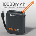 Portronics Aero 10 10000mAh 20W Power Bank POR 3456/3458 - Black/Mocha