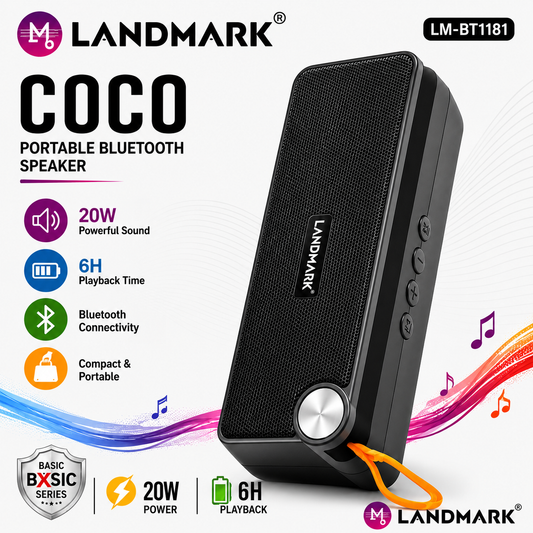 LANDMARK Coco Bluetooth Speaker Black – LM-BT1181