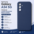 Samsung Galaxy A34 5G Liquid Silicone Back Cover - Blue