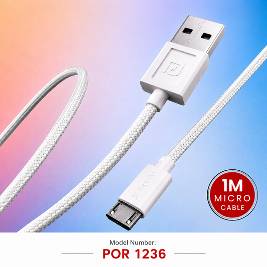Portronics Konnect B USB-A to Micro USB Cable White – POR 1236