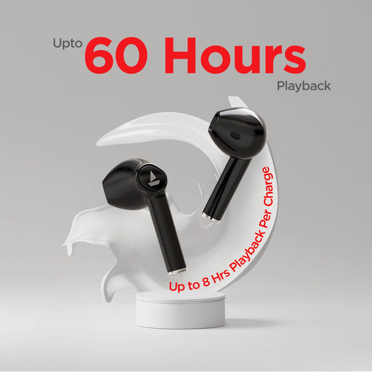boAt Airdopes Wireless Earbuds with 60 Hours Playback, Bluetooth v5.1 & Type-C Charging – Black