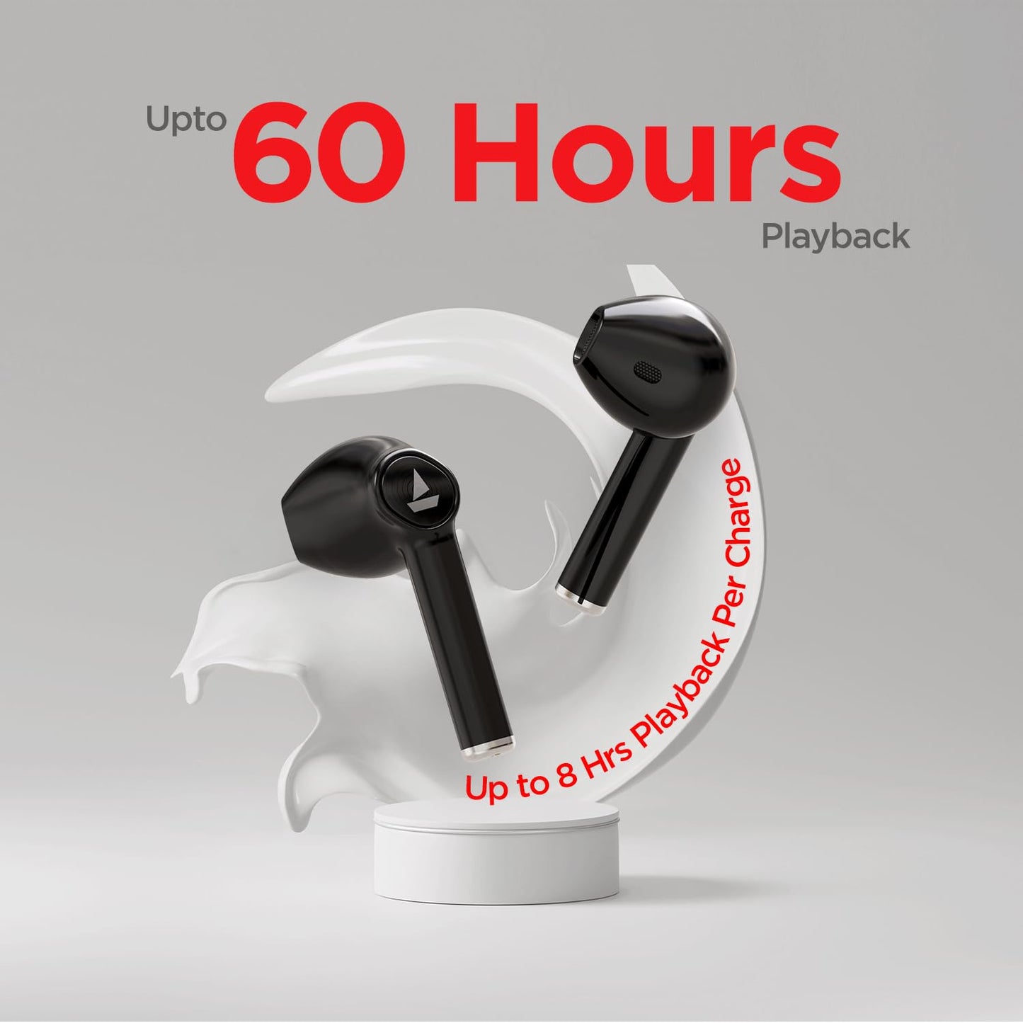 boAt Airdopes Wireless Earbuds with 60 Hours Playback, Bluetooth v5.1 & Type-C Charging – Black