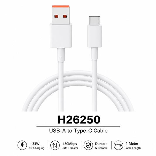 Xiaomi Mi 6A HyperCharge  120W Type-C Cable White – H26250