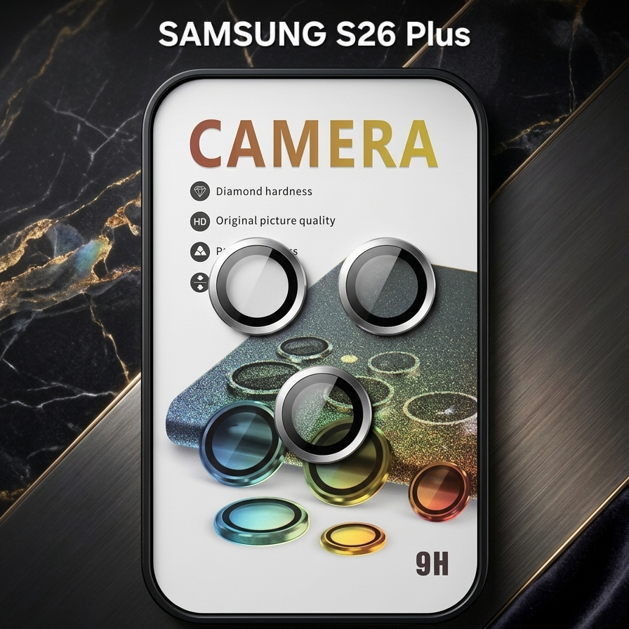 Premium 9H Tempered Glass Camera Lens Protector Samsung Galaxy S26 Plus