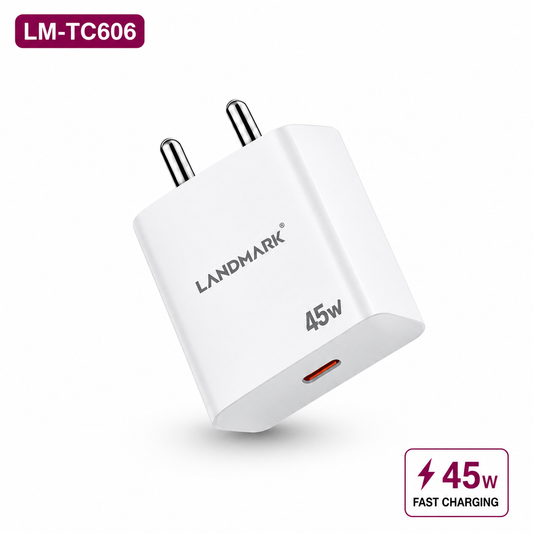 LANDMARK USB-C 45W Fast Power Adapter OG Series 26 White – LM-TC606