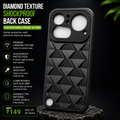Diamond Texture Shockproof Back Case for Nothing Phone 4A Pro – Black