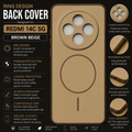 Redmi 14C 5G Ring Design Back Cover – Brown Beige