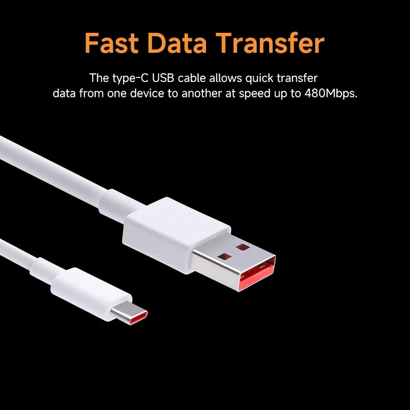 Xiaomi SonicCharge 2.0 USB-A to USB Type-C Cable 33W (1m) White – XMUSBTC100