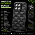 Diamond Texture Shockproof Back Case for Moto Edge 70 Fusion – Black