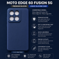 Moto Edge 60 Fusion 5G / Moto Edge 60 / Moto Edge 60s Premium Liquid Silicone Back Cover - Black/Blue