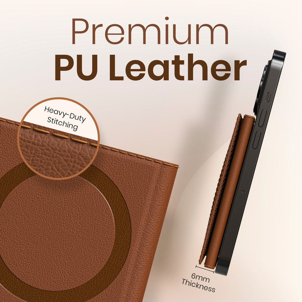 Portronics Brown Wallet X Magnetic Phone Wallet POR 3052 with 6 Card Slots