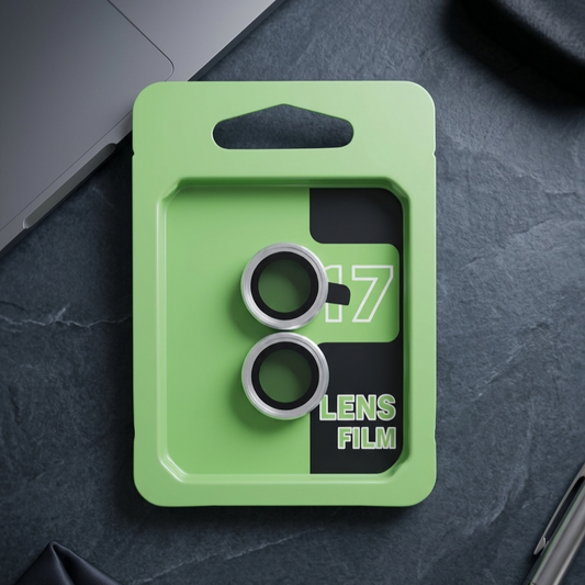 Premium Silver Camera Lens Film Protector Set for iPhone 17