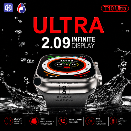 T10 Ultra Smart Watch with 2.09" Infinite Display & Bluetooth Calling