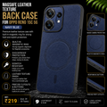 MagSafe Leather Texture Back Case for OPPO Reno 15C 5G – Navy Blue