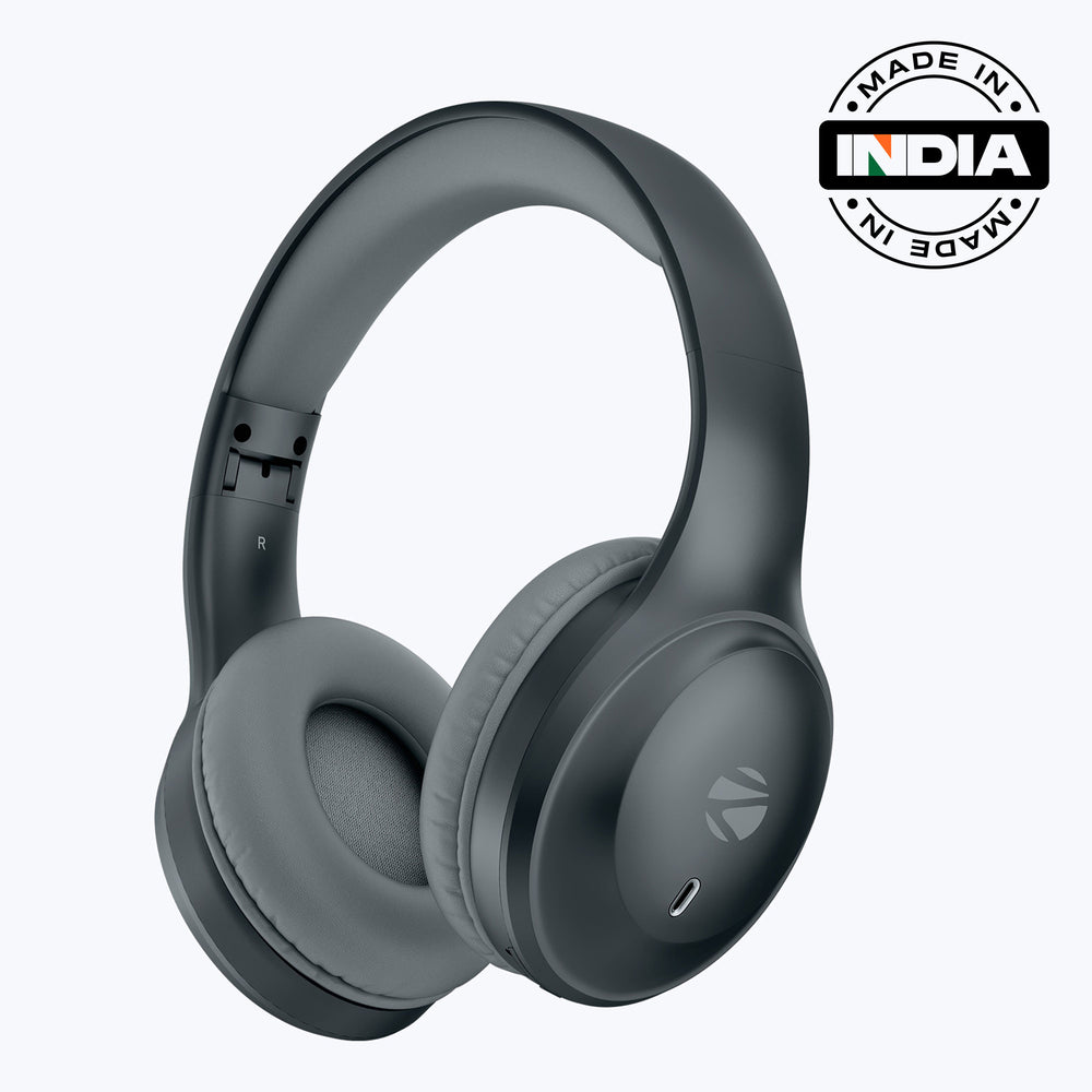 Zebronics Zeb Paradise Neo Wireless Bluetooth Headphones - Grey