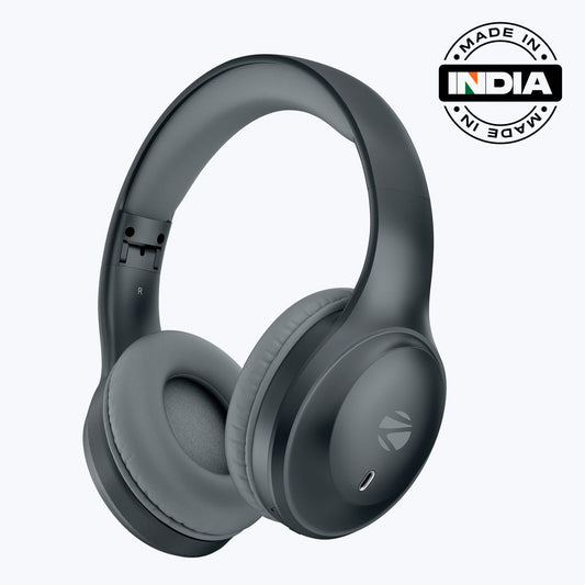 Zebronics Zeb Paradise Neo Wireless Bluetooth Headphones - Grey