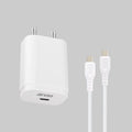 ERD 25W USB-C PD Fast Charger with USB-C to Type-C Cable – White | TC-232